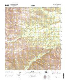 Tanacross D-6 NE Alaska Current topographic map, 1:25000 scale, 7.5 X 7.5 Minute, Year 2013