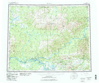 Tanana Alaska Historical topographic map, 1:250000 scale, 1 X 3 Degree, Year 1960