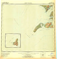 Trinity Islands Alaska Historical topographic map, 1:250000 scale, 1 X 2 Degree, Year 1954