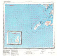 Trinity Islands Alaska Historical topographic map, 1:250000 scale, 1 X 2 Degree, Year 1954