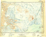 Tyonek Alaska Historical topographic map, 1:250000 scale, 1 X 3 Degree, Year 1949