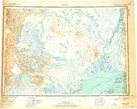 Tyonek Alaska Historical topographic map, 1:250000 scale, 1 X 3 Degree, Year 1949