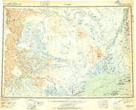 Tyonek Alaska Historical topographic map, 1:250000 scale, 1 X 3 Degree, Year 1951