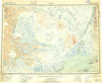Tyonek Alaska Historical topographic map, 1:250000 scale, 1 X 3 Degree, Year 1951