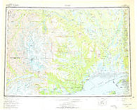Tyonek Alaska Historical topographic map, 1:250000 scale, 1 X 3 Degree, Year 1958