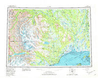 Tyonek Alaska Historical topographic map, 1:250000 scale, 1 X 3 Degree, Year 1958