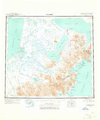 Ugashik Alaska Historical topographic map, 1:250000 scale, 1 X 2 Degree, Year 1943