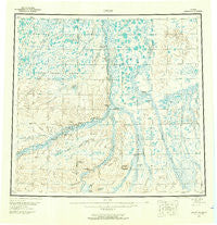 Umiat Alaska Historical topographic map, 1:250000 scale, 1 X 3 Degree, Year 1956