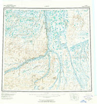 Umiat Alaska Historical topographic map, 1:250000 scale, 1 X 3 Degree, Year 1956