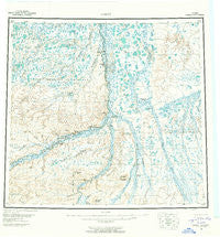 Umiat Alaska Historical topographic map, 1:250000 scale, 1 X 3 Degree, Year 1956