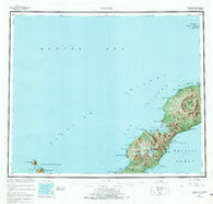 Umnak Alaska Historical topographic map, 1:250000 scale, 1 X 2 Degree, Year 1951