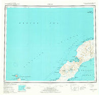 Umnak Alaska Historical topographic map, 1:250000 scale, 1 X 2 Degree, Year 1951