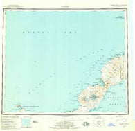 Umnak Alaska Historical topographic map, 1:250000 scale, 1 X 2 Degree, Year 1951