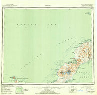 Umnak Alaska Historical topographic map, 1:250000 scale, 1 X 2 Degree, Year 1951