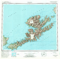 Unalaska Alaska Historical topographic map, 1:250000 scale, 1 X 2 Degree, Year 1951