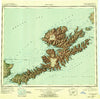 Unalaska Alaska Historical topographic map, 1:250000 scale, 1 X 2 Degree, Year 1951