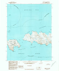 Unimak A-4 Alaska Historical topographic map, 1:63360 scale, 15 X 15 Minute, Year 1989