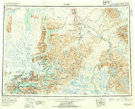 Valdez Alaska Historical topographic map, 1:250000 scale, 1 X 3 Degree, Year 1952