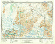 Valdez Alaska Historical topographic map, 1:250000 scale, 1 X 3 Degree, Year 1952