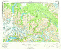 Valdez Alaska Historical topographic map, 1:250000 scale, 1 X 3 Degree, Year 1960