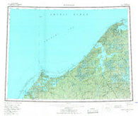 Wainwright Alaska Historical topographic map, 1:250000 scale, 1 X 4 Degree, Year 1955
