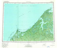 Wainwright Alaska Historical topographic map, 1:250000 scale, 1 X 4 Degree, Year 1955