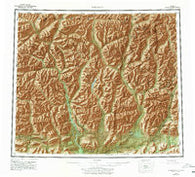Wiseman Alaska Historical topographic map, 1:250000 scale, 1 X 3 Degree, Year 1956