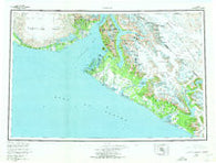 Yakutat Alaska Historical topographic map, 1:250000 scale, 1 X 3 Degree, Year 1959