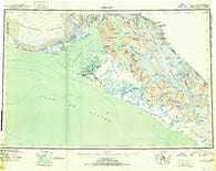 Yakutat Alaska Historical topographic map, 1:250000 scale, 1 X 3 Degree, Year 1951