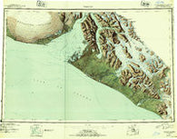 Yakutat Alaska Historical topographic map, 1:250000 scale, 1 X 3 Degree, Year 1951