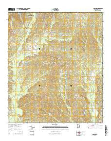 Aberfoil Alabama Current topographic map, 1:24000 scale, 7.5 X 7.5 Minute, Year 2014