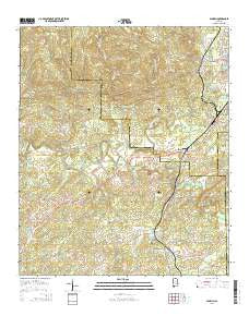 Aldrich Alabama Current topographic map, 1:24000 scale, 7.5 X 7.5 Minute, Year 2014
