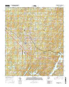Alexander City Alabama Current topographic map, 1:24000 scale, 7.5 X 7.5 Minute, Year 2014