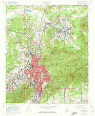 Anniston Alabama Historical topographic map, 1:24000 scale, 7.5 X 7.5 Minute, Year 1956
