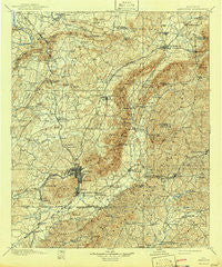 Anniston Alabama Historical topographic map, 1:125000 scale, 30 X 30 Minute, Year 1900