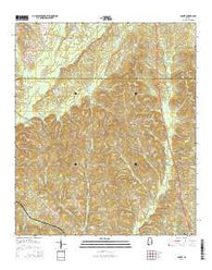 Ansley Alabama Current topographic map, 1:24000 scale, 7.5 X 7.5 Minute, Year 2014