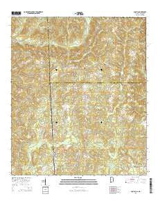 Aquilla Alabama Current topographic map, 1:24000 scale, 7.5 X 7.5 Minute, Year 2014