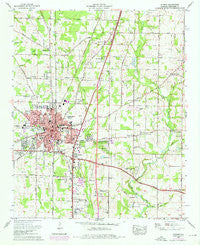 Athens Alabama Historical topographic map, 1:24000 scale, 7.5 X 7.5 Minute, Year 1967