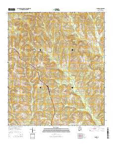 Banks Alabama Current topographic map, 1:24000 scale, 7.5 X 7.5 Minute, Year 2014