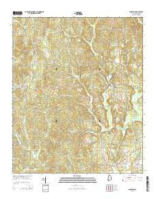 Bankston Alabama Current topographic map, 1:24000 scale, 7.5 X 7.5 Minute, Year 2014