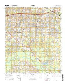Barachias Alabama Current topographic map, 1:24000 scale, 7.5 X 7.5 Minute, Year 2014