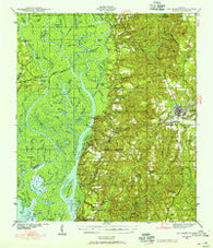 Bay Minette Alabama Historical topographic map, 1:62500 scale, 15 X 15 Minute, Year 1941