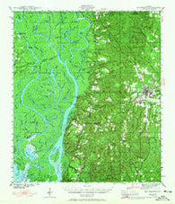 Bay Minette Alabama Historical topographic map, 1:62500 scale, 15 X 15 Minute, Year 1941