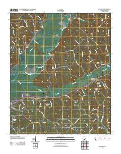 Beaverton Alabama Historical topographic map, 1:24000 scale, 7.5 X 7.5 Minute, Year 2011