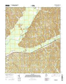 Beaverton Alabama Current topographic map, 1:24000 scale, 7.5 X 7.5 Minute, Year 2014