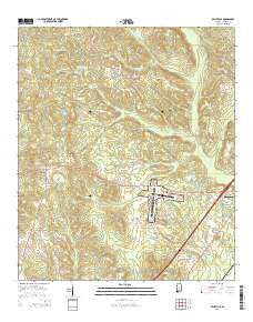 Belleville Alabama Current topographic map, 1:24000 scale, 7.5 X 7.5 Minute, Year 2014