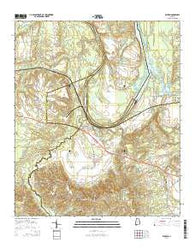 Benton Alabama Current topographic map, 1:24000 scale, 7.5 X 7.5 Minute, Year 2014