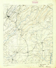 Bessemer Alabama Historical topographic map, 1:125000 scale, 30 X 30 Minute, Year 1890