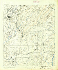 Bessemer Alabama Historical topographic map, 1:125000 scale, 30 X 30 Minute, Year 1890
