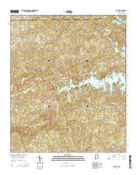 Beulah Alabama Current topographic map, 1:24000 scale, 7.5 X 7.5 Minute, Year 2014